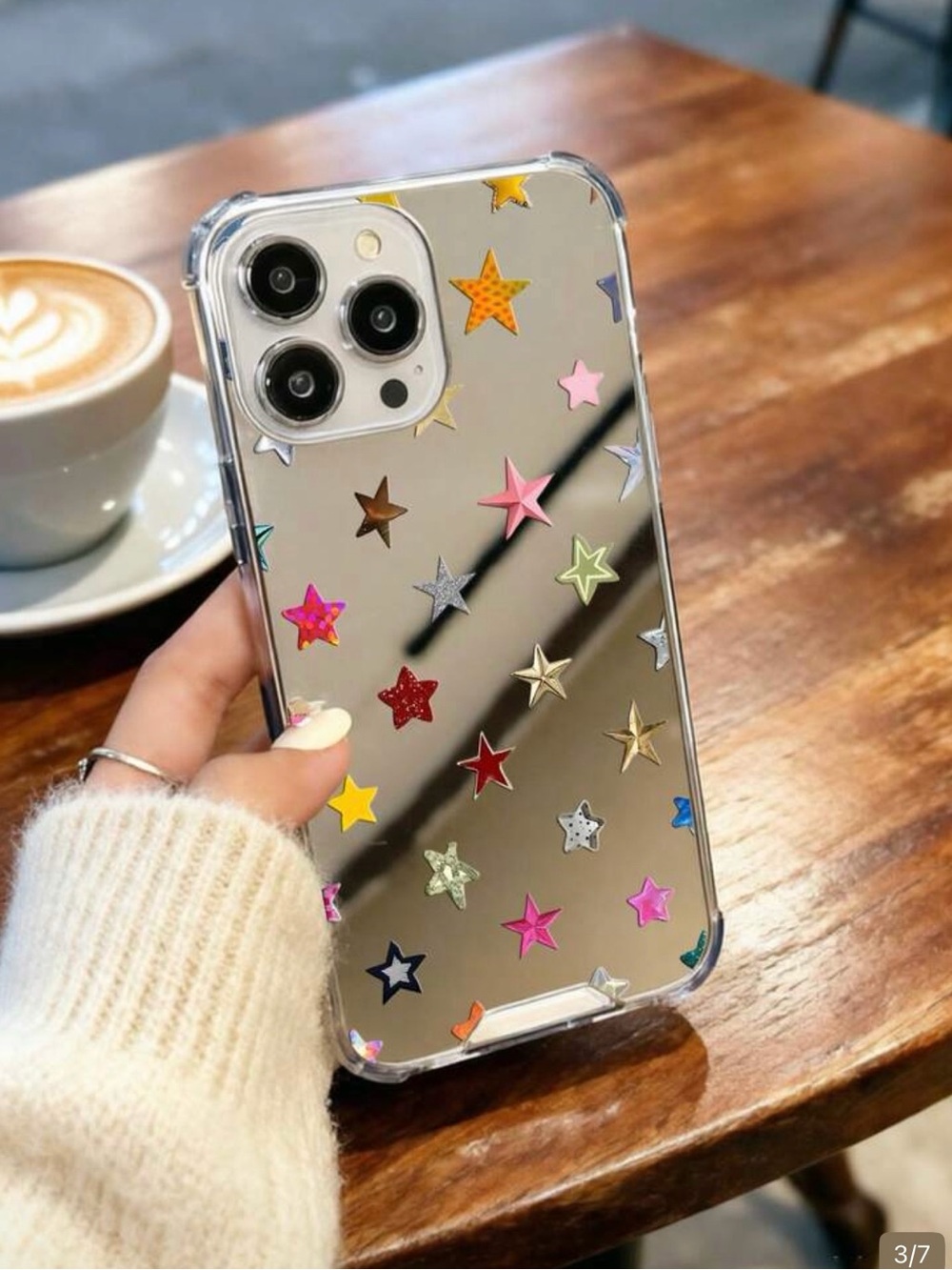 iPhone 15 Pro Max Mirror Case with Stars